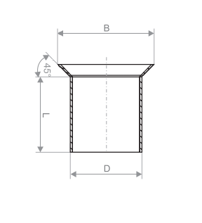 Раструб глушителя ремонтный D=60mm, B=82mm, L=85mm - фото2