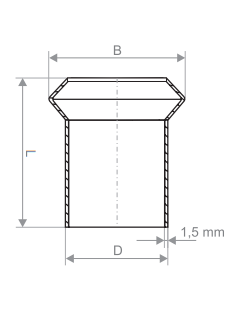 Раструб глушителя ремонтный D=48mm, B=67mm, L=25mm - фото2